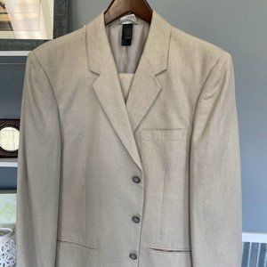 Claiborne 3-Button Light Khaki Suit